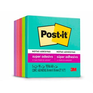 Bloco Super Adesivo Post-it Supernova 76x76 450 Folhas - 3M