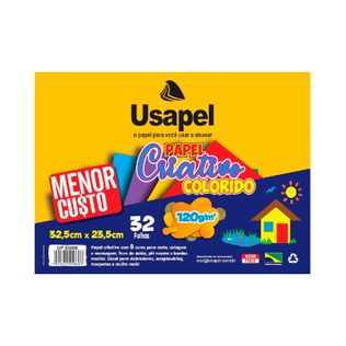 Bloco Criativo 8 Cores Horizontal 120g 32fls - Usapel