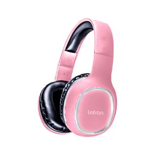 Headphone Sem Fio Bluetooth Preto e Rosa - Letron