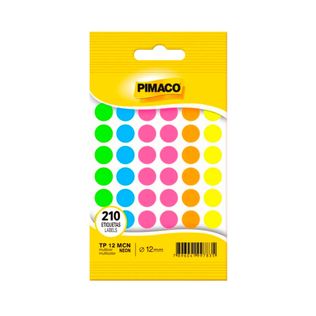 Etiqueta Tp12 Neon Multicor C/ 210 - Pimaco