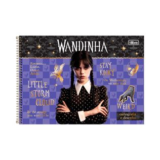 Caderno Espiral Capa Dura Cartografia Wandinha 80 Folhas - Tilibra