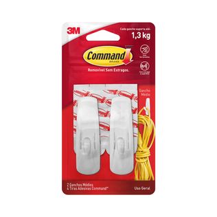 Gancho Adesivo Command Médio Branco 2 Unidades - 3M