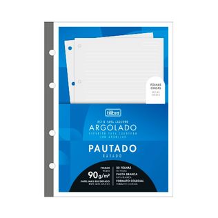 Refil P/ Caderno Argolado Tiliflex Cinza 90g 80f Tilibra