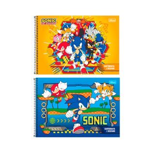 Caderno Desenho e Cartografia Espiral Capa Dura Sonic 80f Sortido - Tilibra