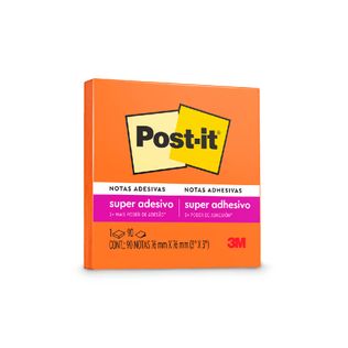 Bloco Adesivo Post-it Laranja 90 Folhas 76x76mm - 3M