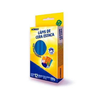 Lápis de Cera Estaca Azul 501 C/ 12 - Acrilex