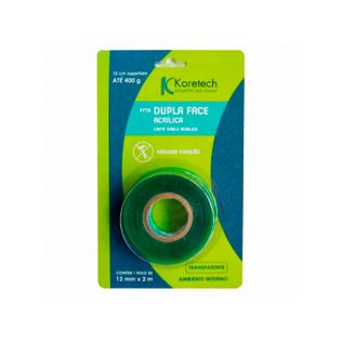 Fita Dupla Face Massa Acrílica 12x2 - Koretech