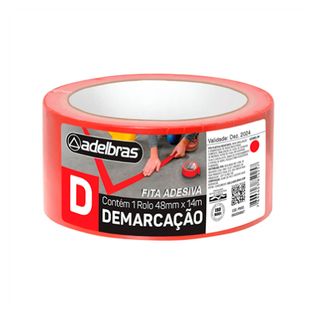 Fita P/ Demarcação de Solo 48x14 Vermelha - Adelbras