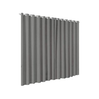 Cortina Corta Luz 280x140 C/ Ilhos Cinza - Arte e Cazza