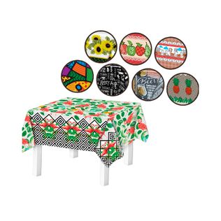 Toalha de Mesa Retangular Térmica Sortida - Vida Prátika
