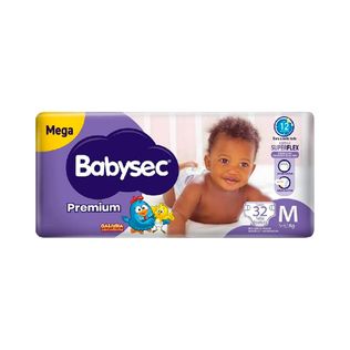 Fralda Premium Mega M Com 32 Un - Babysec