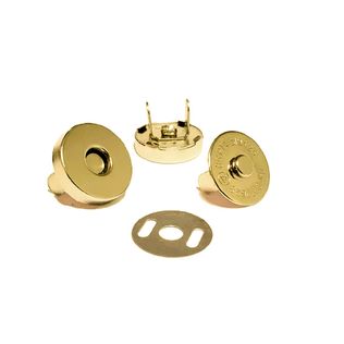 Botão Magnético 18mm ML02 Latão Ouro C/ 10 un - Kit