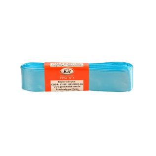 Fita Cetim 10mts N°05 187 Azul Céu - Kit