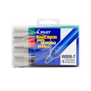 Marcador Quadro Branco WBM7 4 Cores - Pilot