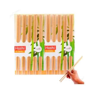 Jogo De Hashi em Bambu 10 Unidades - Imporiente