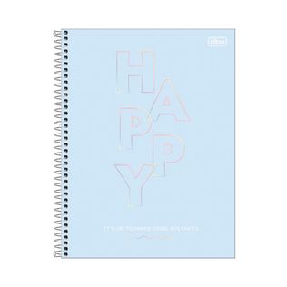 Caderno Espiral Capa Dura A4 Happy 1 Matéria Sortido - Tilibra