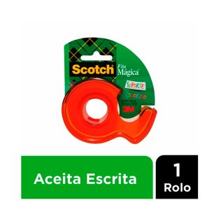 Fita Adesiva Mágica Scotch C/ Suporte Laranja 19mm x 10m - 3M