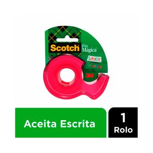 Fita Adesiva Mágica Scotch C/ Suporte Rosa 19mm x 10m - 3M