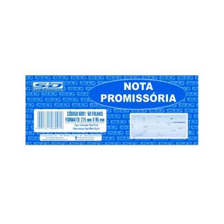 Nota Promissória Amarela 215x95 50 Fls - São Domingos