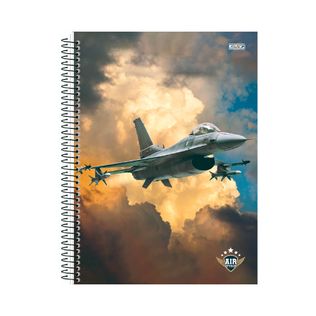 Caderno Espiral Universitário Capa Dura 80 Folhas Air Attack - São Domingos