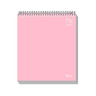 Caderno Flip Neutro Colors 10 Matérias Rosa - Tamoio