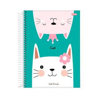 Caderno Universitário Capa Dura 80 Folhas Cute Animals - Jandaia