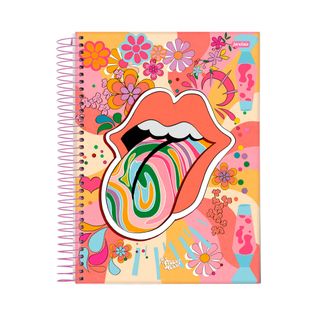 Caderno Universitário Capa Dura 80 Folhas Flower Pwr - Jandaia