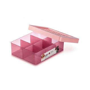 Caixa Organizadora C/ Divisórias Rosa - Ordene