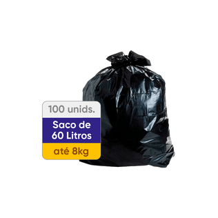 Saco Para Lixo 60L 100 Un - Induplast