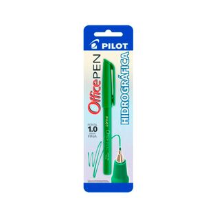 Caneta Hidrográfica Office Pen 1.0mm Verde Blister - Pilot